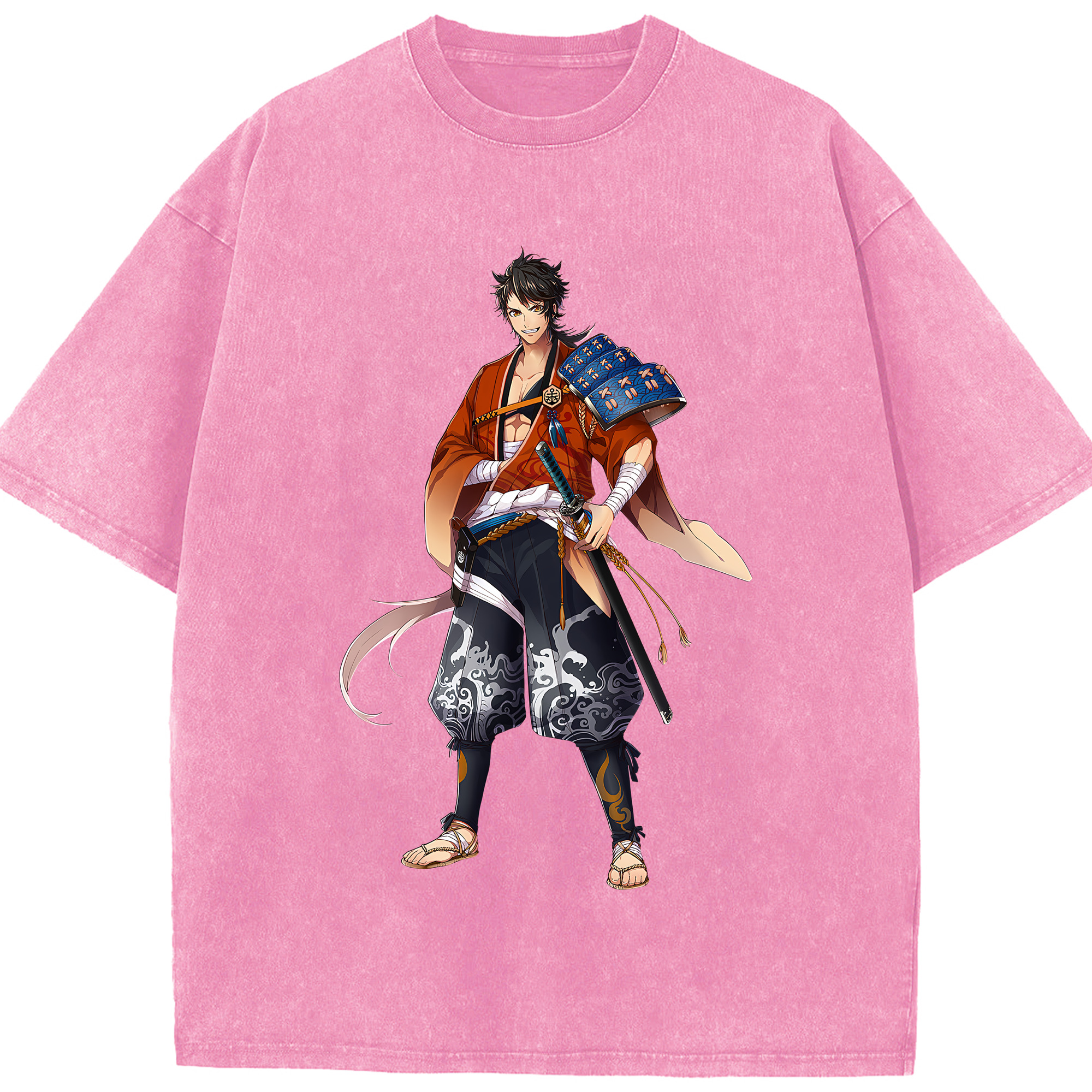 （画像用） 刀剣乱舞 Touken Ranbu 綿100% ヴィンテージ風 半袖Tシャツ（フロントプリント）